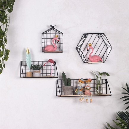 Półka ścienna styl LOFT 45 x 12 cm- czarna