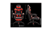 Fotel komputerowy / gamingowy z podnóżkiem – czarno-biały