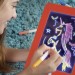 Magiczny tablet do rysowania 3D + pisaki - niebieski