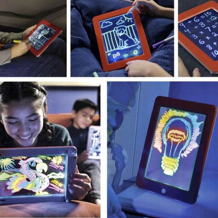 Magiczny tablet do rysowania 3D + pisaki - czerwony