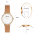 BUVELLE Elegance Rose Gold - Zegarek Damski z Okrągłą Tarczą i Bransoletką