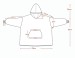 Ciepła bluza 4w1 Oversize, Kocobluza z polaru - różowa