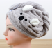 Superchłonny ręcznik do włosów, turban do włosów - szary