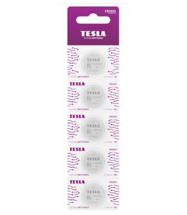 BATERIA LITOWA TESLA CR2032 B5 3.0V Li/Mn02 5 SZTUK