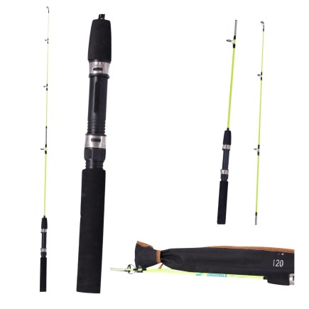 Mini wędka podlodowa 120cm - neonowa żółta