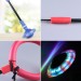 Hula hop skakanka na nogę składana dla dzieci z Diodami LED, czerwona