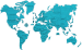 Drewniana Mapa Świata na ścianę 3D, rozm. XL- kolor niebieski