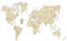 Drewniana Mapa Świata Zwierząt 3D, rozm. XXL