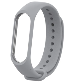 Silikonowy pasek opaska do Xiaomi Mi Band 3/ Xiaomi Mi Band 4 - szary