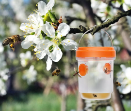 Solarna pułapka na owady/ pszczoły/ osy/ szerszenie - pomarańczowa