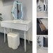 Toaletka kosmetyczna w Stylu Francuskim / komplet mebi blat 100 cm - kolor biały