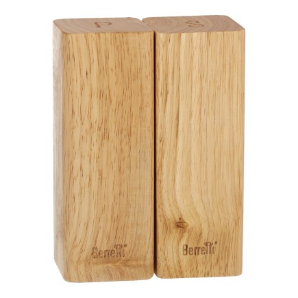 BERRETTI solniczka i pieprzniczka drewno kauczukowe 5,5x5,5x15 cm