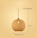 Bambusowa lampa wisząca w kształcie kuli – 40 cm (naturalny kolor)