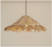 Żyrandol lampa naturalny rattanowy w kształcie słomkowego kapelusza - 40 cm