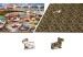 Drewniane Puzzle z figurkami - Kotki w Wenecji rozm. S, 75 elementów