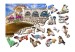 Drewniane Puzzle z figurkami - Kotki w Wenecji rozm. S, 75 elementów