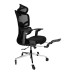 Ergonomiczny fotel biurowy regulowane krzesło biurowe z siatki - Czarne