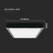 Plafon V-TAC 18W 4000k LED Kwadrat 22,5x22,5 cm Czarny