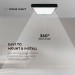 Plafon V-TAC 18W 4000k LED Kwadrat 22,5x22,5 cm Czarny