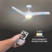 Lampa sufitowa wisząca LED 15W 1500lm z wentylatorem biały + pilot V-TAC