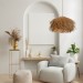 Rattanowa lampa wisząca Wabi Sabi – śr. 60 cm (naturalny kolor)