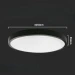 Plafon LED 18W 4000K okrągły czarna ramka średnica: 22,5 cm V-TAC