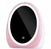 Organizer na kosmetyki z lusterkiem LED / Lusterko LED do makijażu 2w1 - różowy