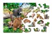 Drewniane Puzzle z figurkami – Maluchy na farmie rozm. M, 200 elementów