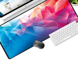 Gamingowa podkładka pod myszkę i klawiaturę dla graczy rozm 30x80cm - kolorowe kształty