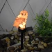 Ozdobna lampa solarna LED do ogrodu Sowa - brązowa