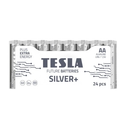 BATERIE ALKALICZNE TESLA AA/LR6/1,5V 24SZT SILVER+