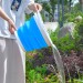 Silikonowe wiadro składane 5L - niebiesko-białe (z pokrywką)