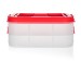 Party box pojemnik na ciasto CULINARIA 40 x 28 x 17,8 cm, czerwona pokrywa