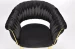 Tapicerowane Krzesło Welurowe Do Salonu Jadalni Czarne Złote Nogi Plecione