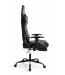 Ergonomiczny Obrotowy Fotel Gamingowy Czarny Z Podnóżkiem Fotel Biurowy