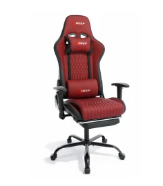 Ergonomiczny Obrotowy Fotel Gamingowy Czerwony Z Podnóżkiem Fotel Biurowy