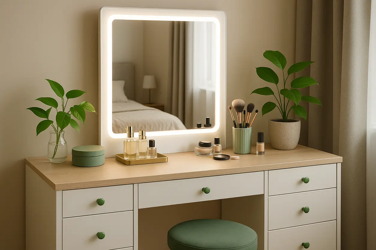 Toaletka z oświetleniem LED – jak urządzić wygodny kącik beauty w sypialni?